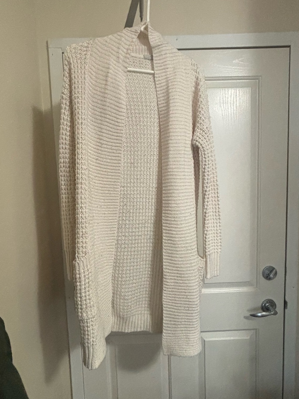 Vero Moda Cream Open-Front Chunky Knit Cardigan